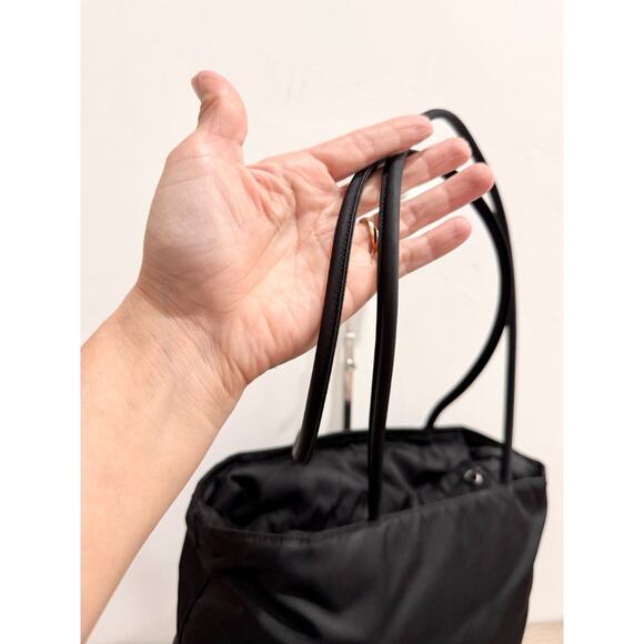 Prada Tessuto Nylon Shoulder Handbag with Zip Closure Black - Picture 5 of 11